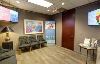 A waiting room at Riverwood Dental