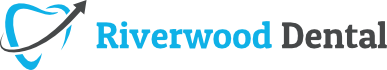 Riverwood dental logo on a black background.